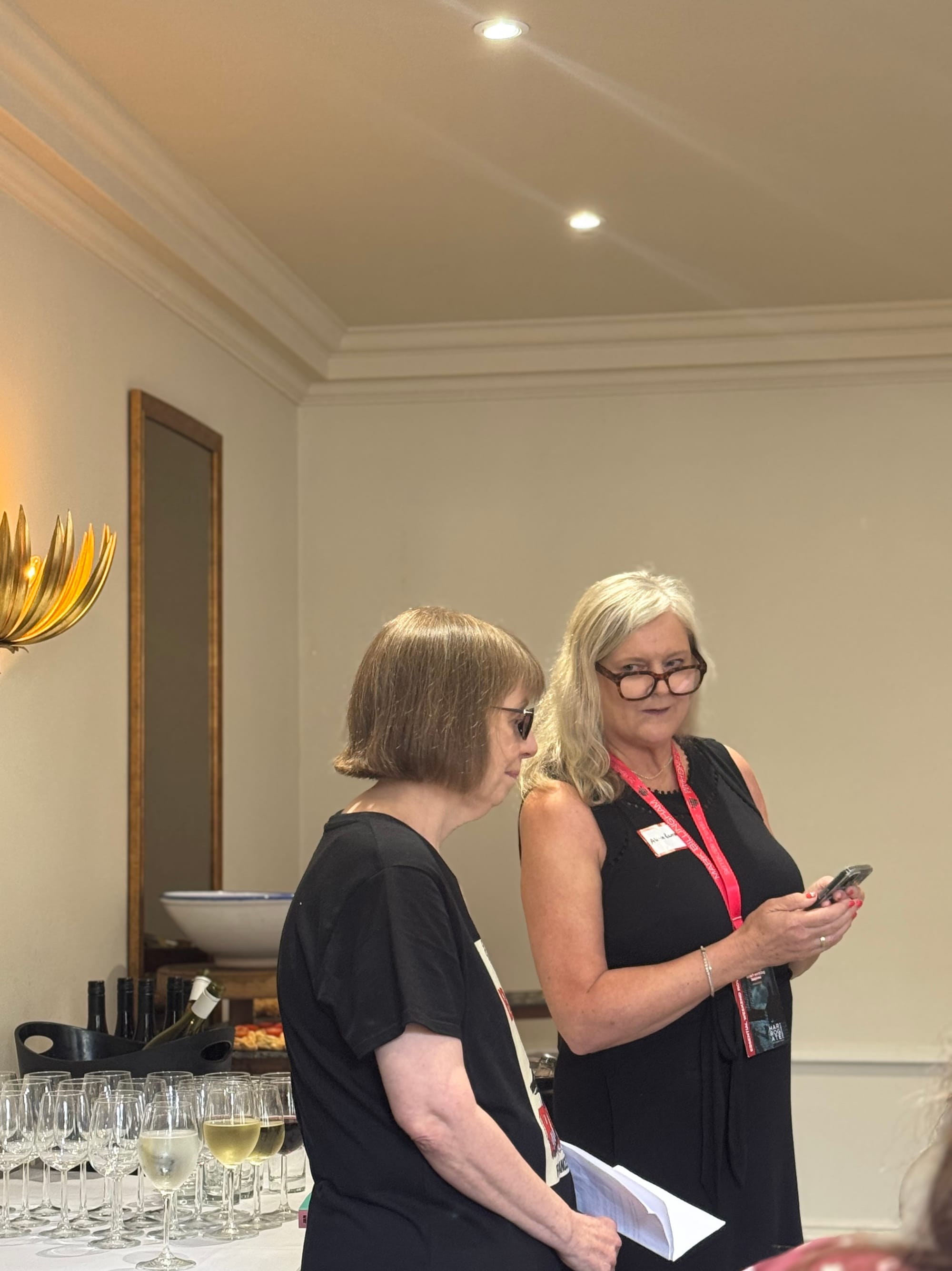 Alison from Penguin UK with new author Frances Crawford. 