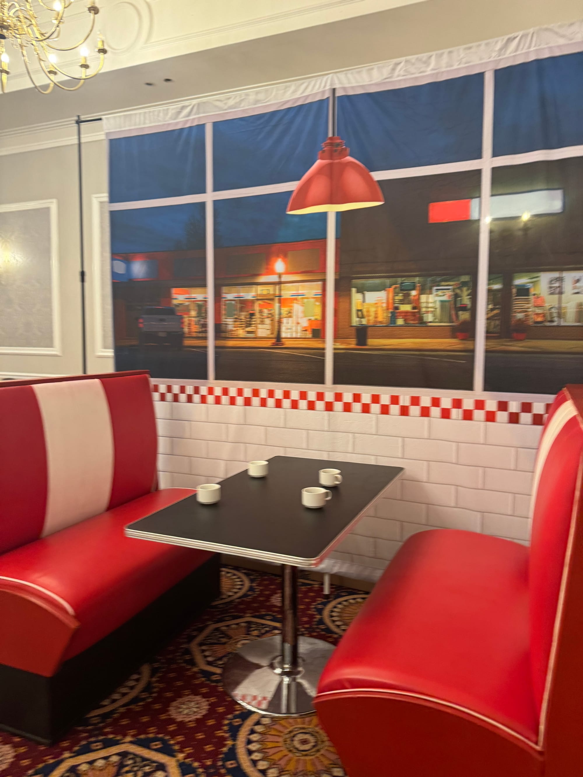 American diner set up. 