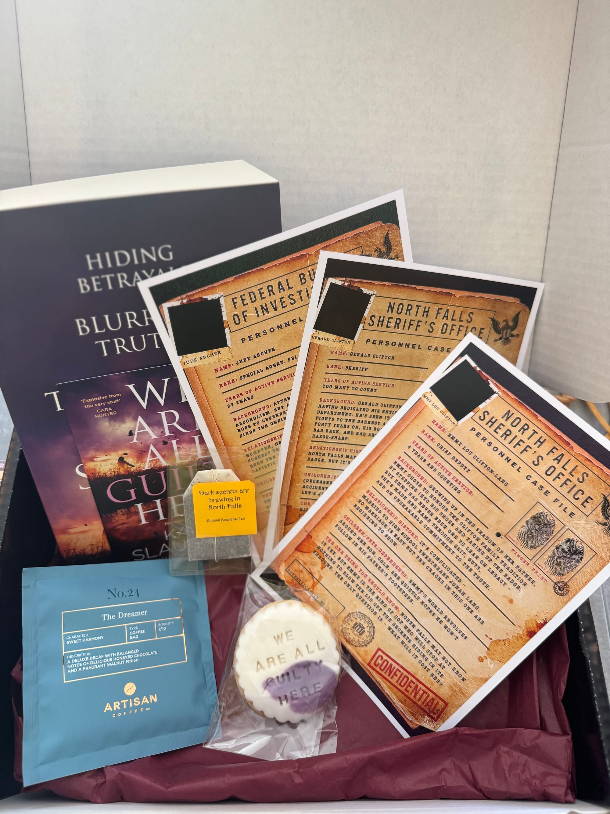 PR box and contents. 